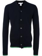 Comme Des Garçons Shirt Hem Detail V-neck Cardigan, Men's, Size: Medium, Blue, Wool