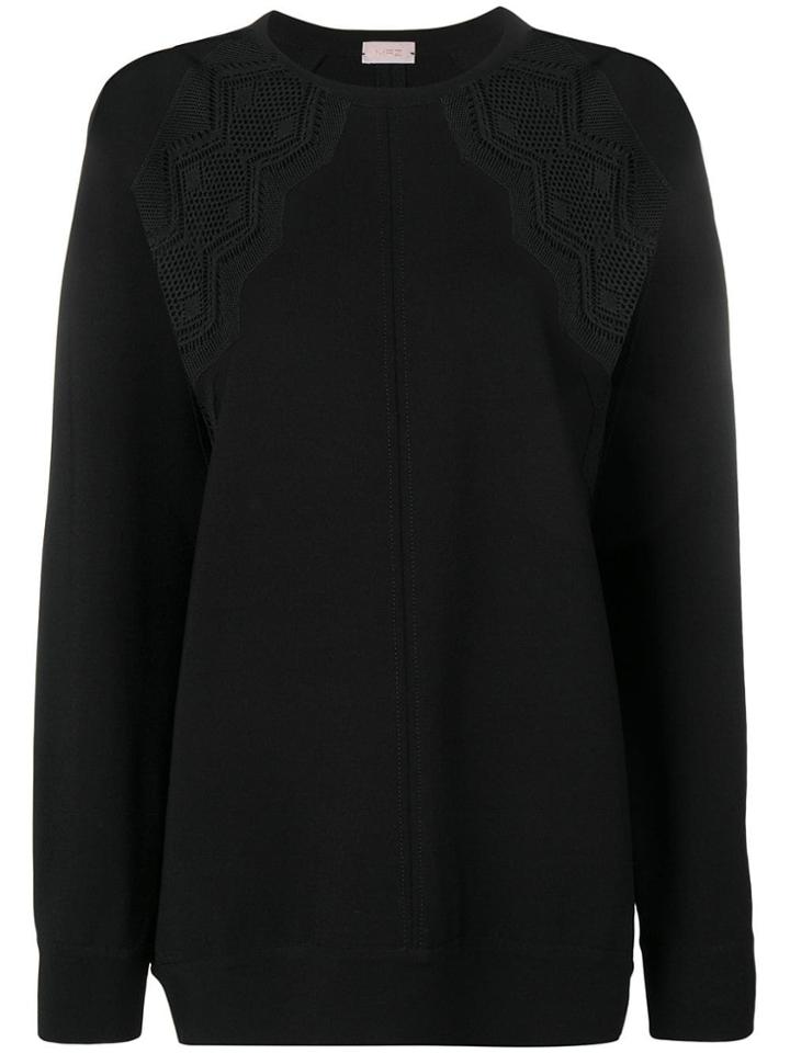 Mrz Lace-panelled Jumper - Black