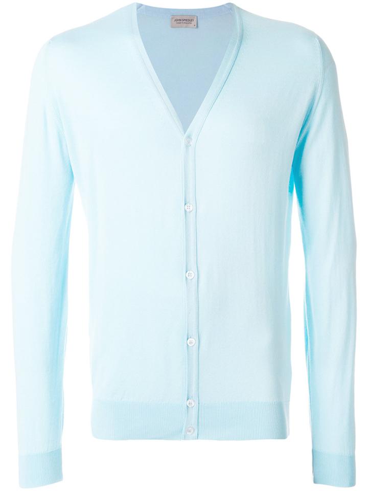 John Smedley Slim Fit Cardigan - Blue