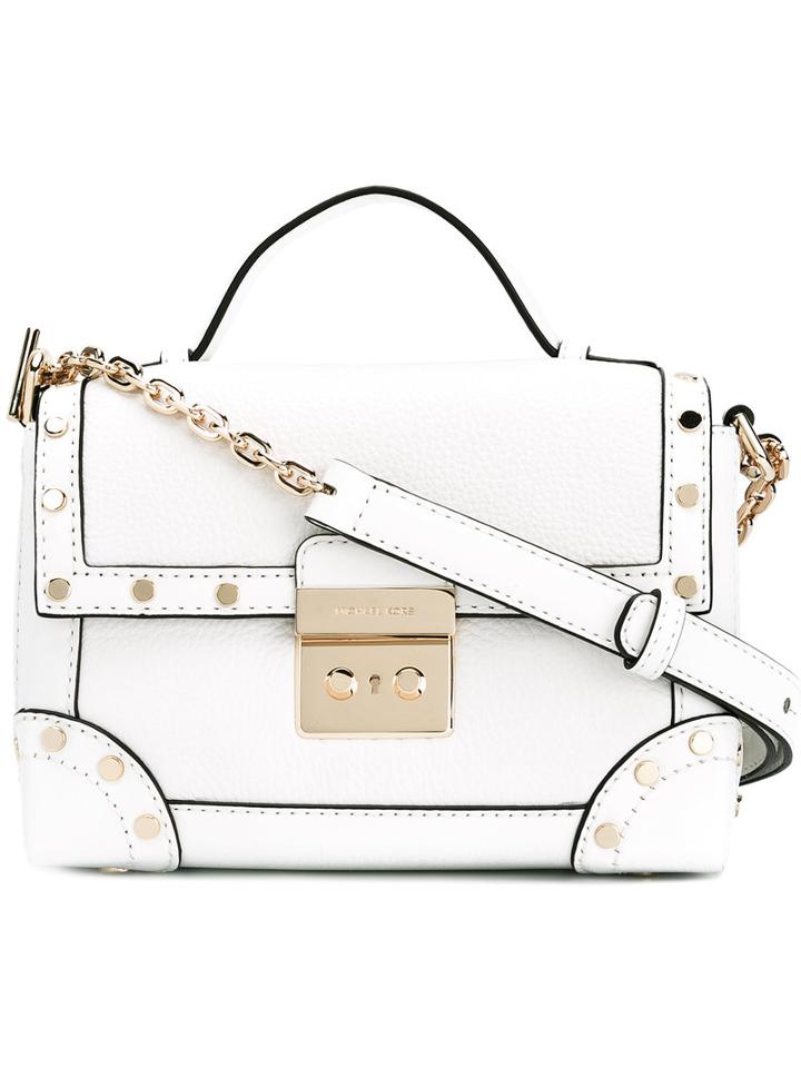 Michael Michael Kors Studded Structured Tote, Women's, White, Leather