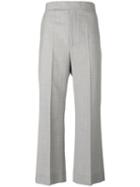 Céline Tailored Cropped Trousers, Women's, Size: 36, Grey, Wool