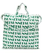 Sunnei Logo Print Tote Bag - White
