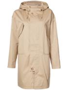 A.p.c. - Hooded Coat - Women - Cotton/polyurethane/cupro/viscose - 38, Brown, Cotton/polyurethane/cupro/viscose