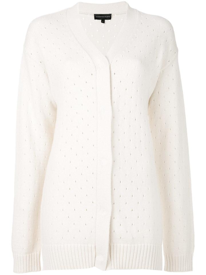 Cashmere In Love Baby Chunky Cardigan - Neutrals