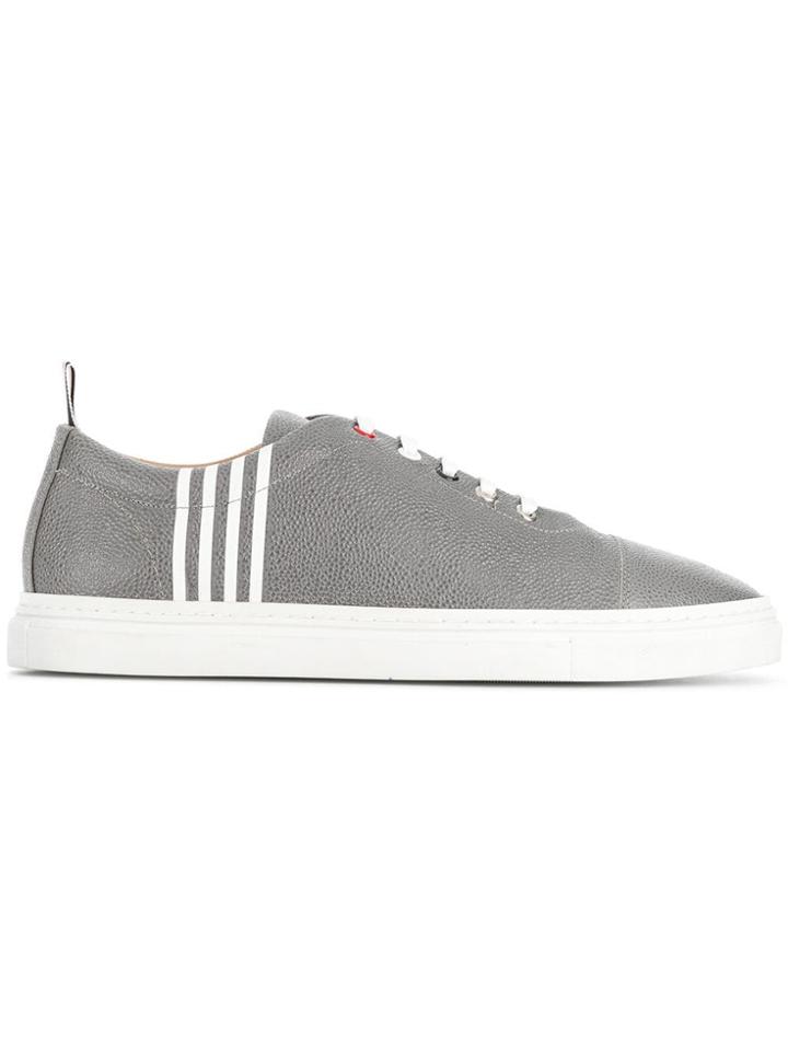 Thom Browne Contrast 4-bar Emboss Trainer - Grey