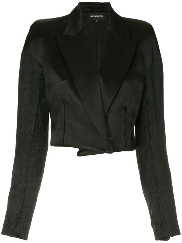 Ann Demeulemeester Fitted Cropped Blazer - Black