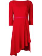 Lanvin Asymmetrical Midi Dress - Red