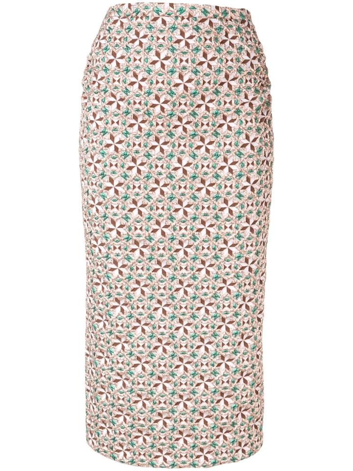 Nº21 Geometric Print Skirt - Neutrals