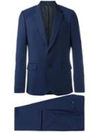 Paul Smith Two-piece Patterned Suit, Men's, Size: 52, Blue, Wool/cupro