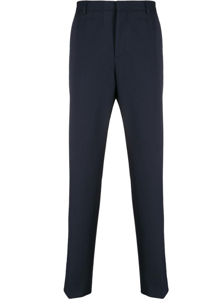 Calvin Klein Straight-leg Tailored Trousers - Blue