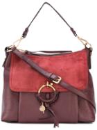 See By Chloé - Contrast Joan Satchel - Women - Cotton/calf Leather - One Size, Red, Cotton/calf Leather