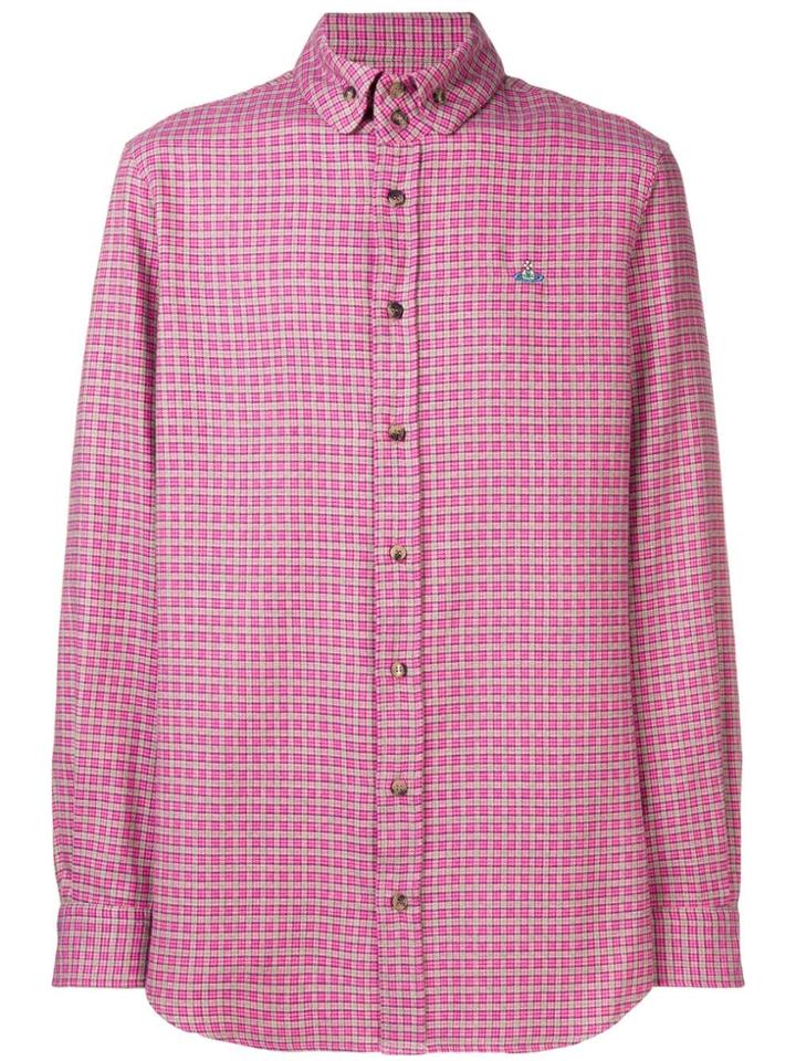 Vivienne Westwood Check Long-sleeved Shirt - Pink