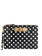 Moschino Spot Print Clutch Bag - Black