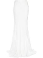 Alberta Ferretti Gathered Detailing Long Skirt - White