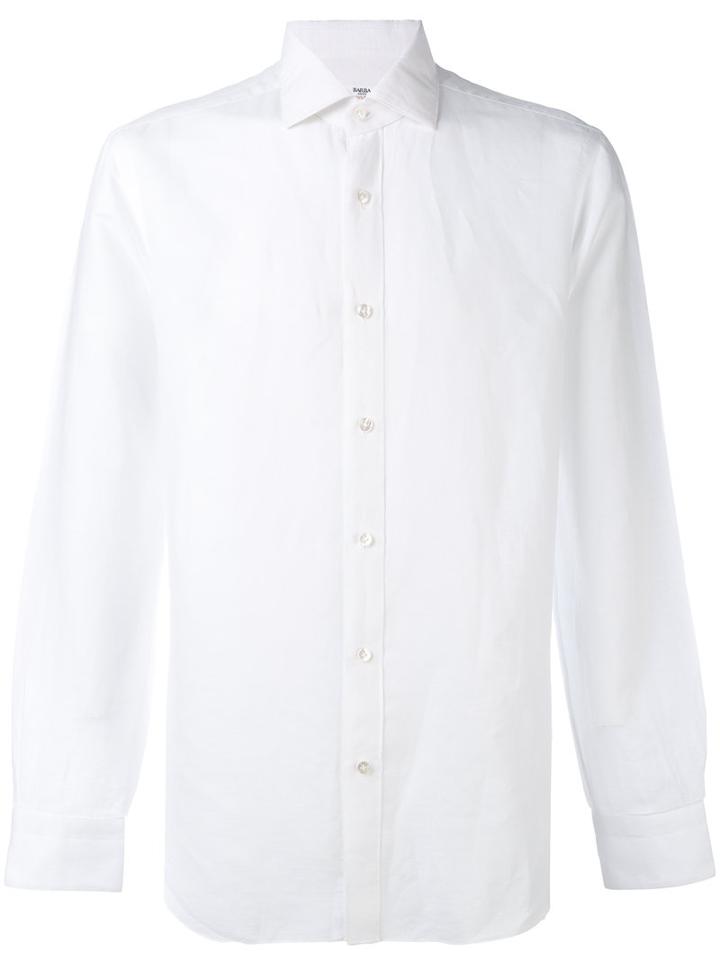 Barba - Formal Shirt - Men - Cotton/linen/flax - 42, White, Cotton/linen/flax