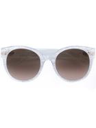 Gucci Eyewear Round Frame Glitter Sunglasses - Nude & Neutrals