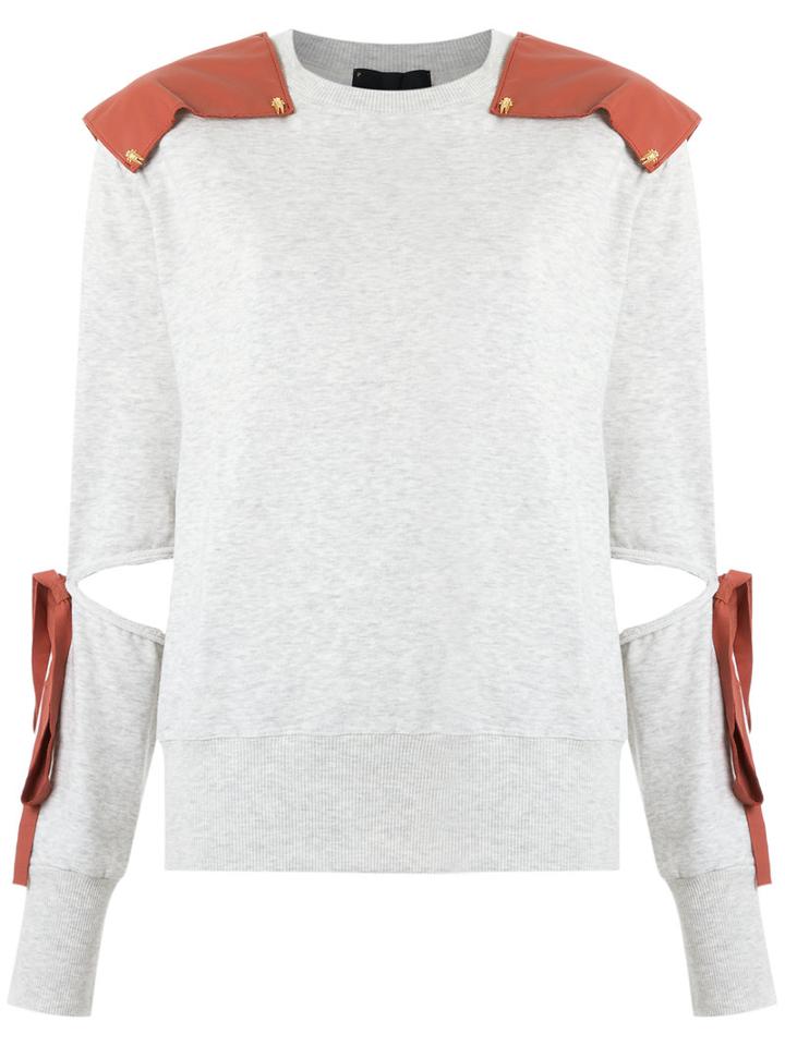 Andrea Bogosian Panel Sweatshirt, Women's, Size: Pp, Orange, Cotton/polyester