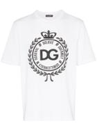 Dolce & Gabbana Dg Crest Logo Cotton T-shirt - White