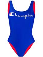 Champion Reversible Logo Print Swimsuit - Blue