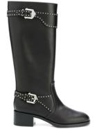 Givenchy Studded Riding Boots - Black