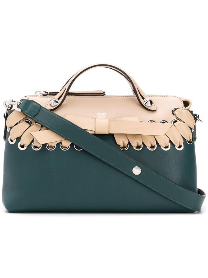 Fendi Bow Embellished Shoulder Bag - Blue