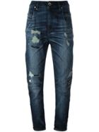 Diesel High Rise Cropped Jeans - Blue