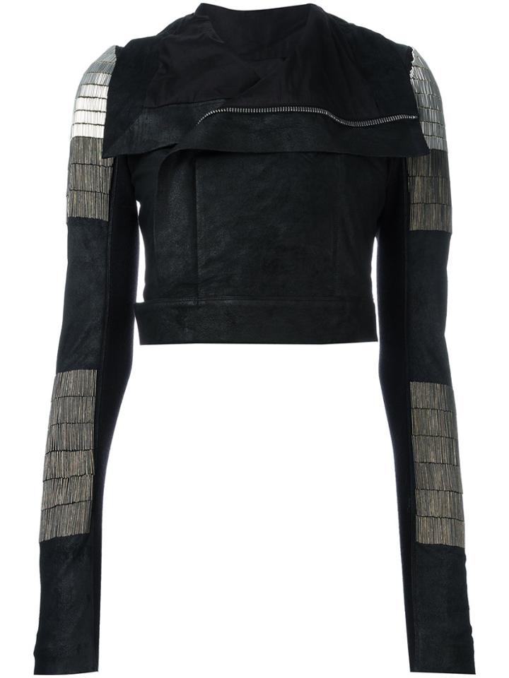 Rick Owens Glitter Biker Jacket - Black