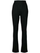 Circus Hotel Ribbed Flared Trousers - Black