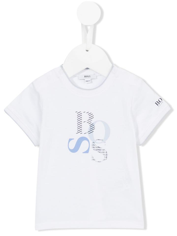 Boss Kids Logo Print T-shirt, Infant Boy's, Size: 9 Mth, White