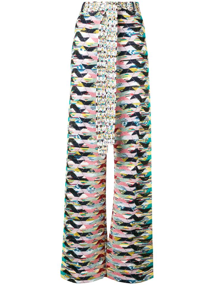Missoni Belted Wool Trousers - Yellow & Orange