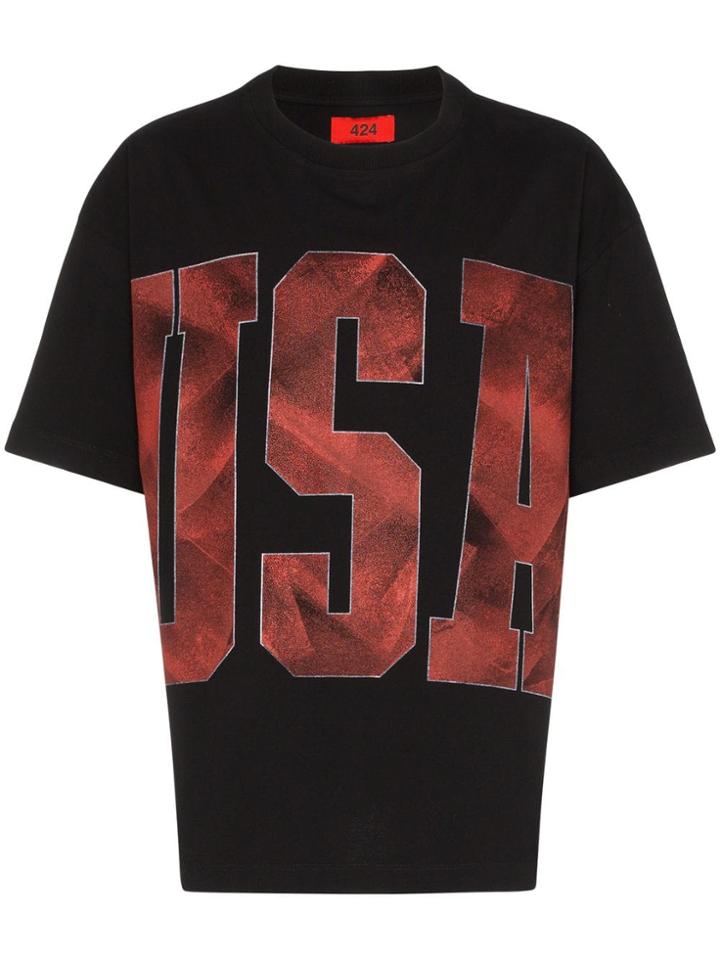 424 Usa Printed T-shirt - Black