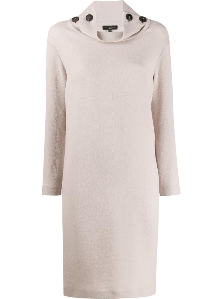 Antonelli Long Sleeved Shift Dress - Neutrals