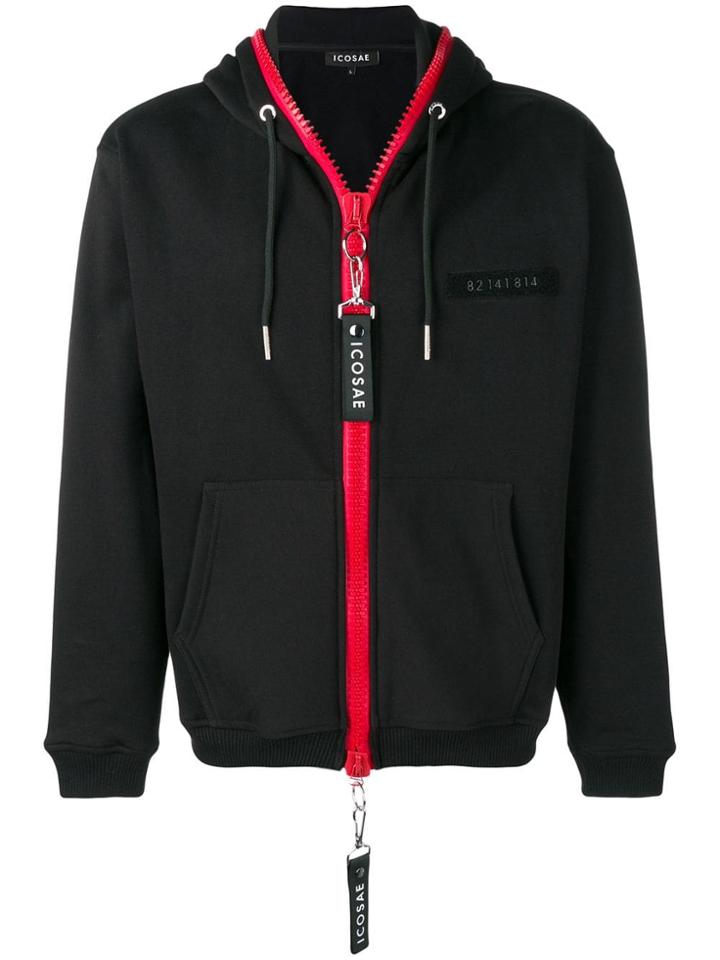 Icosae Chunky Zip Hoodie - Black