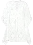 Celia Dragouni - Lace Kaftan Top - Women - Cotton - One Size, White, Cotton