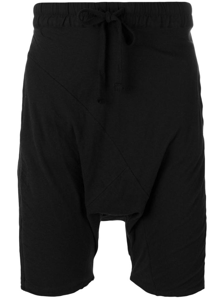 Thom Krom Slouch Shorts, Men's, Size: Small, Black, Cotton