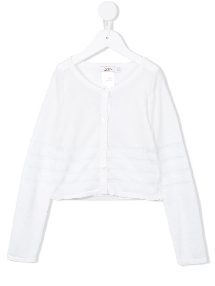 Junior Gaultier Classic Cardigan, Toddler, Size: 4 Yrs, White