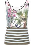 Marc Cain Floral Striped Tank Top - Multicolour