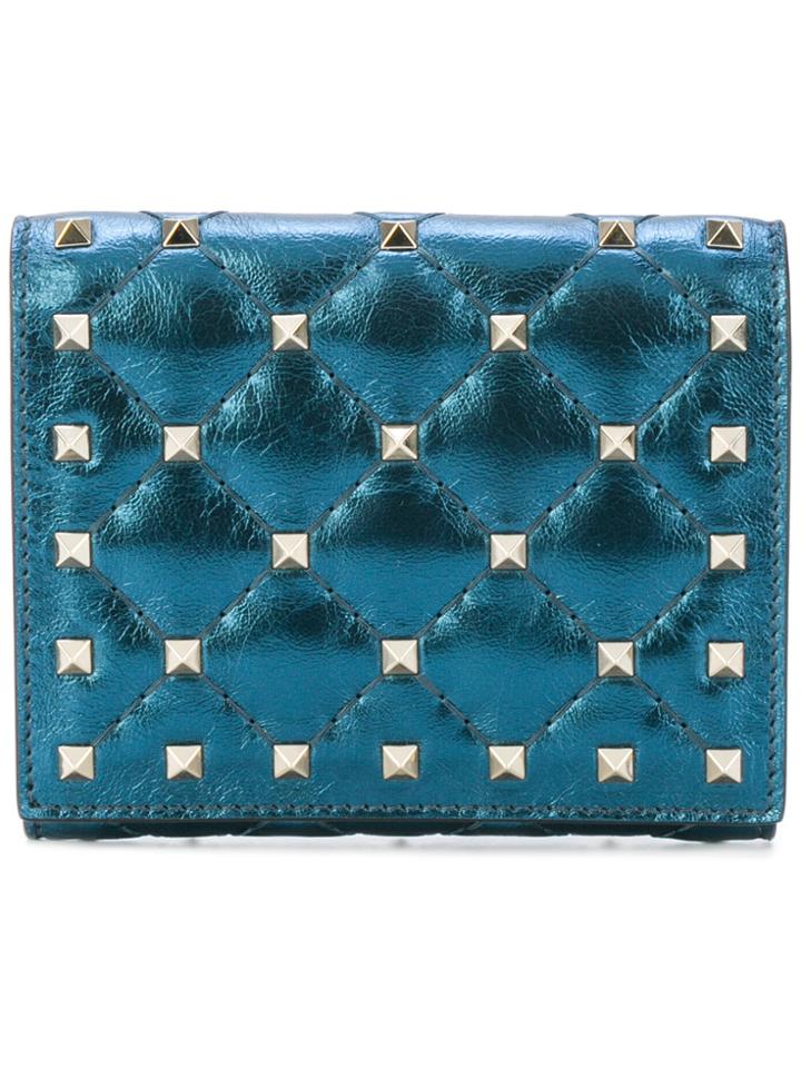 Valentino Valentino Garavani Rockstud Spike Compact Wallet - Blue