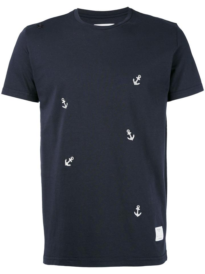 The Editor - Embroidered Anchor T-shirt - Men - Cotton - S, Blue, Cotton
