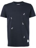 The Editor - Embroidered Anchor T-shirt - Men - Cotton - S, Blue, Cotton