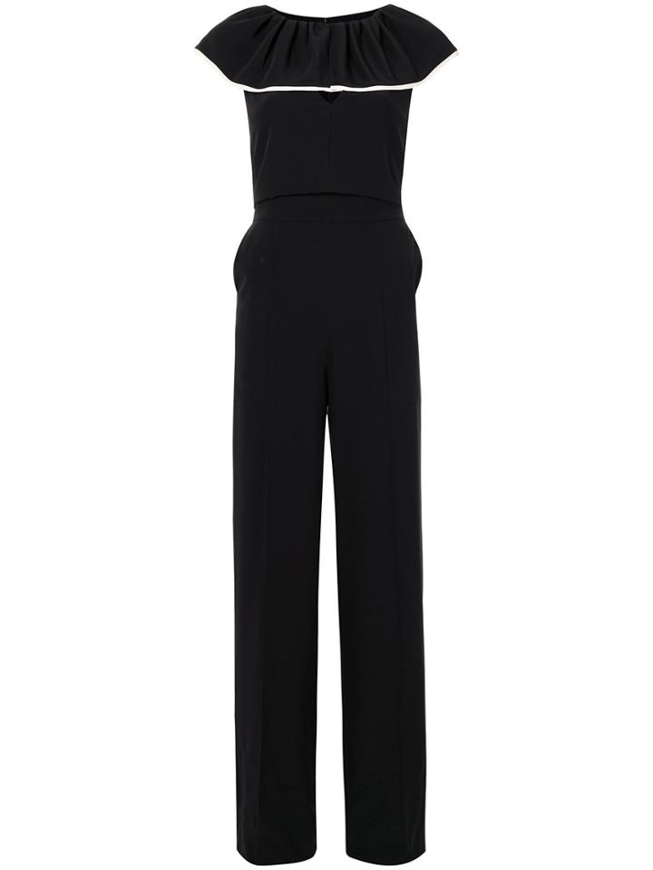 Chloé Deep Frill Jumpsuit - Black