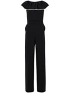 Chloé Deep Frill Jumpsuit - Black