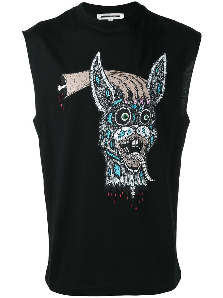 Mcq Alexander Mcqueen - Animated Print Tank Top - Men - Cotton - M, Black, Cotton