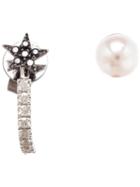Asherali Knopfer Interchangeable Black Diamond And Pearl Earring, Women's
