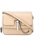 Carven Pin Clasp Crossbody Bag, Women's, Nude/neutrals, Leather