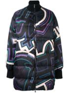 Emilio Pucci Zipped Padded Coat, Women's, Size: 44, Blue, Polyester/polyamide/feather Down