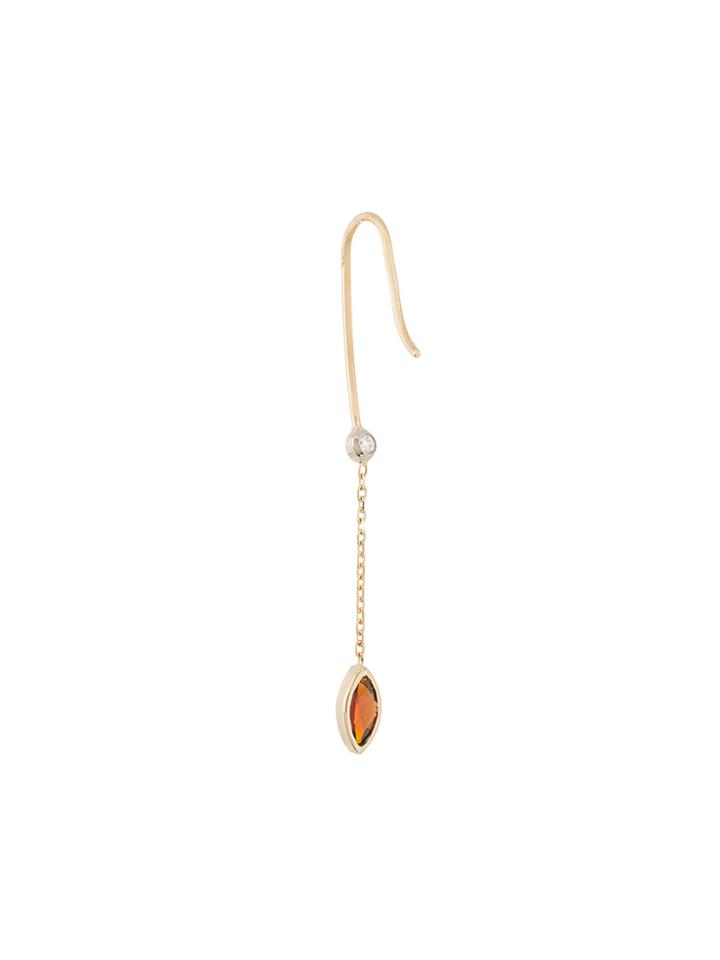 Natasha Schweitzer Stella Diamond And Garnet Earring - Metallic