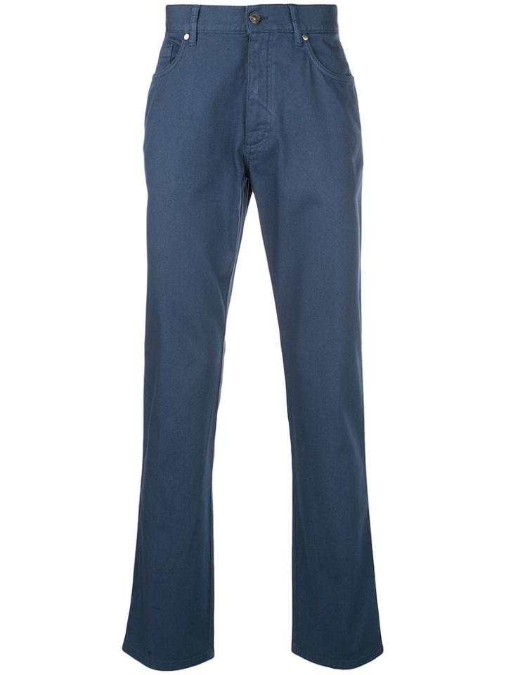 Ermenegildo Zegna Classic Chino Trousers - Blue