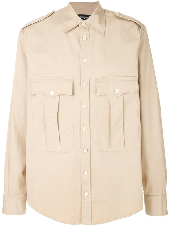 Dsquared2 Chest Pocket Shirt - Brown