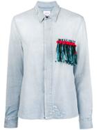 Dondup Fringed Pocket Denim Shirt - Blue